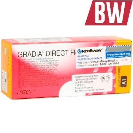 GС Gradia Direct Flo цвет BW (2 шприца х 1.5г), текучий светоотверждаемый композит 1231915052 - фото 436972