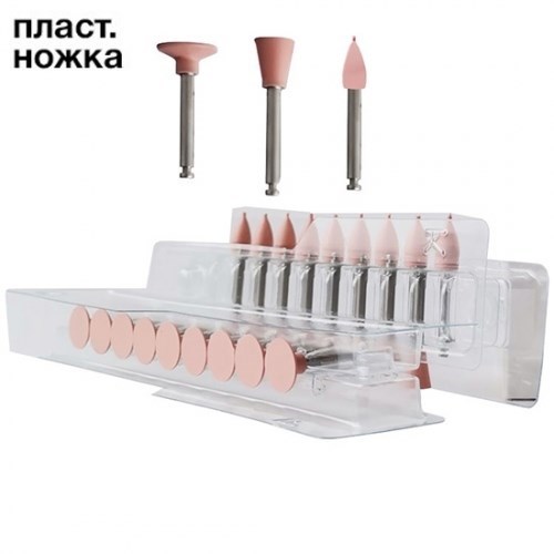 Полиры силиконовые Ensmart Pin   Роз.гр. на пластиковой ножке  АССОРТИ (ENP 32/1,2,3) - 30 шт, Kagayaki 1231914630 - фото 439315