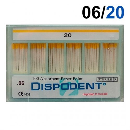 Абсорберы конусные 06 №20 (100шт), Dispodent 0001916485 - фото 442355