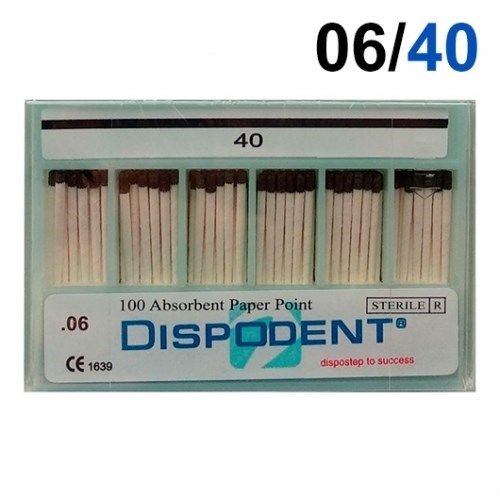 Абсорберы конусные 06 №40 (100шт), Dispodent 0001916489 - фото 442376