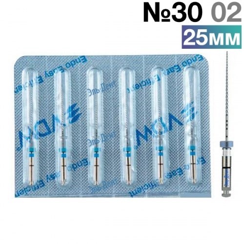 FlexMaster Тейпер NiTi №30 02 L25, VDW 1231914182 - фото 448544