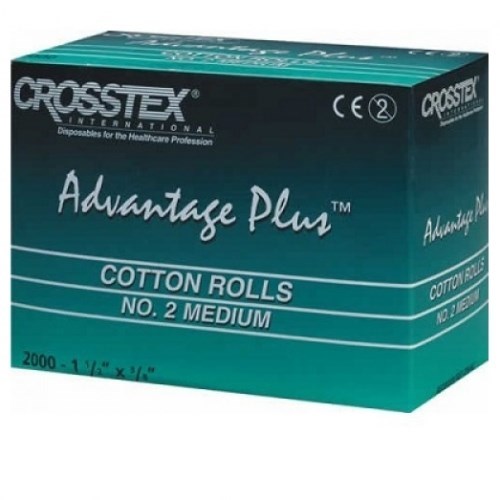 Валики ватные Advantage Plus №2, 2000 шт., Crosstex 00000000238 - фото 448722