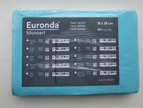 Салфетки автоклавируемые для подносов ГОЛУБЫЕ 18х28 см (250 шт), EURONDA 0000910601 - фото 449249