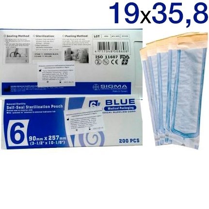 Пакеты для стерилизации Sigma (19х35,8см) 200шт. Dispodent 00000909424 - фото 452079