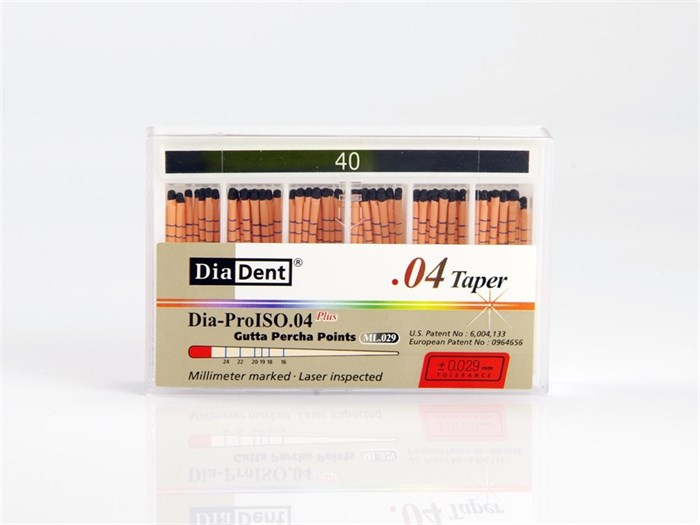 DiaDent Group International Штифты гуттаперчевые 04 №40, с миллиметровой маркировкой , 60 шт. (DiaDent) 0390093Dm.40. - фото 457575