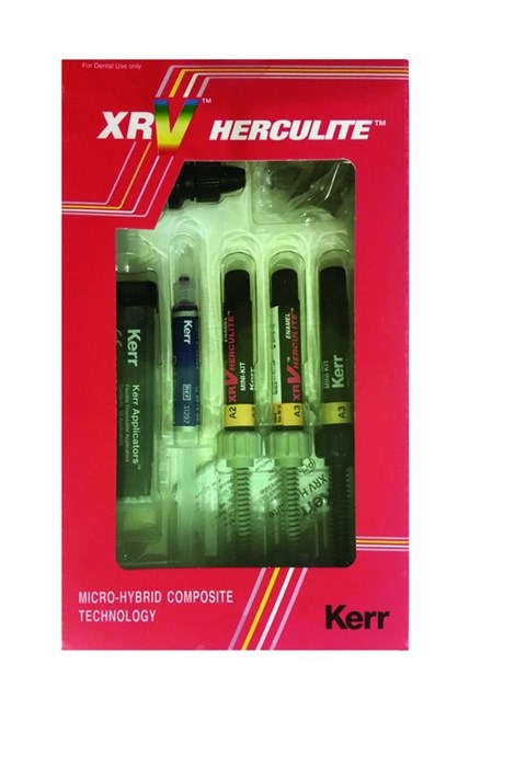 Herculite Mini Kit (3 шприца по 3 г) - композитный  материал эмаль А2, C3, дентин D3, OptiBond Solo Plus, протравливающий гель. 62831 - фото 461433