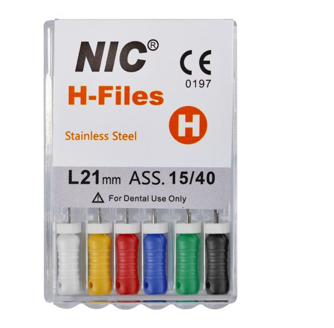 H-file Nic Superline № 040 25 мм, 6 шт. - ручной каналорасширитель BA1020408B - фото 462309