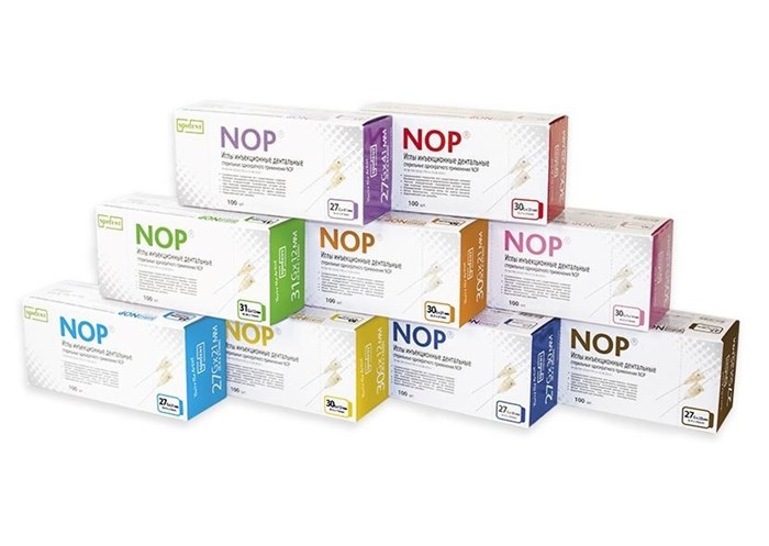 Иглы карпульные Spident NOP 30G, 0.3*25 мм (100 шт) инъекционные дентальные стерильные однократного применения 6130LG - фото 462456