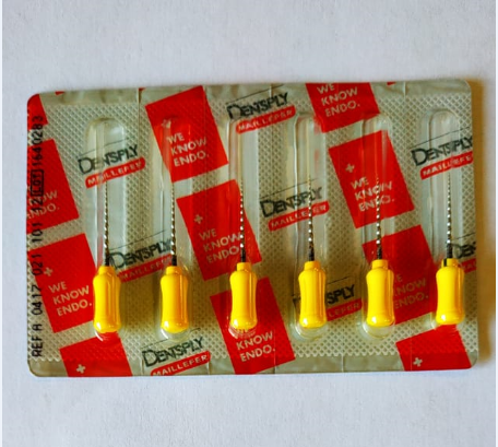 ProTaper  Univ. Hand use F1/31 мм 6 шт. - ручной файл с прогрессирующей конусностью (желтый). A041703110112 - фото 463057