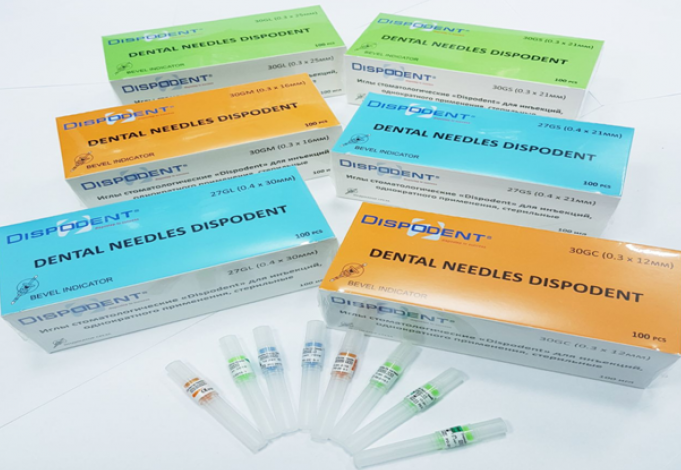 Иглы карпульные Dispodent 30GC, 0.3*12 мм (100 шт) инъекционные дентальные стерильные однократного применения (Дисподент) st465191 - фото 463226