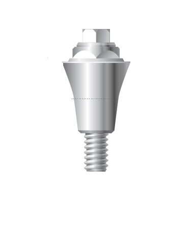 Прямой мультиюнит абатмент (Conical abutment) диаметр 4.8 мм, длина 1 мм, для стандартной и широкой линейки. UCA4801 - фото 470843