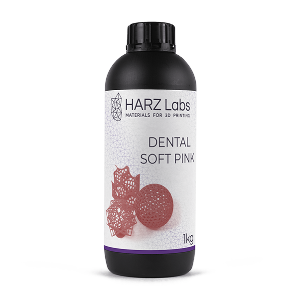 Фотополимер HARZ Labs pink soft Resin для LCD/DLP принтеров, 1 литр dentalpinksoft - фото 475125