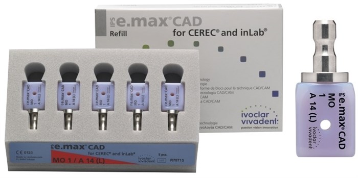 Блоки Ivoclar Vivadent IPS emax CAD CER/inLab LT B2 A16 (L) 5 шт 644390 - фото 476586