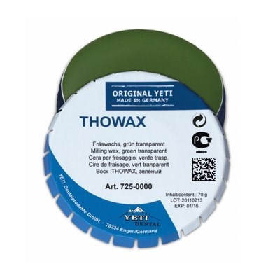 Воск фрезерный THOWAX, зеленый, прозрачный, жестяная банка 70 г. 725-0000 - фото 483385
