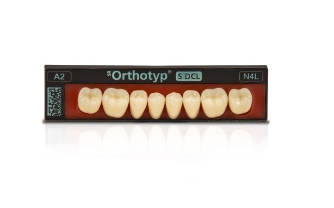 Зубы SR Orthotyp S DCL Набор из 8 зубов Chromascop жеват.верх U N4U A1 683820 - фото 484146