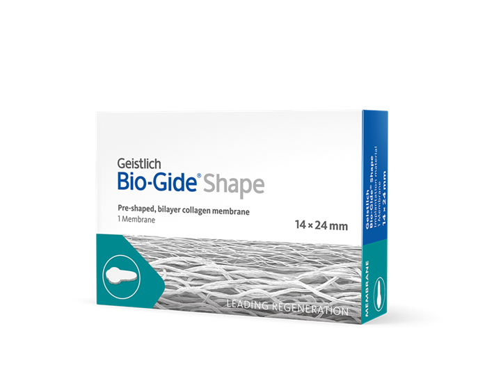 Bio-Gide Shape 14х24 мм резорбируемая двухслойная барьерная мембрана особой формы, арт: 500352 500352 - фото 489117