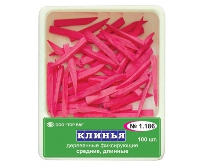 Клинья фиксирующие деревянные "ТОР ВМ"1.186 Клинья фиксирующие, деревянные, розовые, ТОР ВМ (Россия) 1.186 - фото 489721
