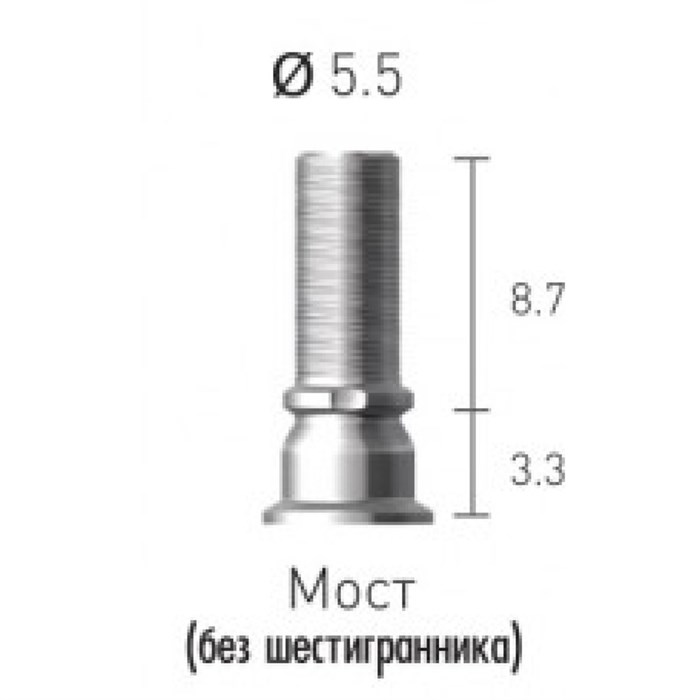 Винт абатмента без шестигранникаSTC55BL Цилиндр титановый, винт абатмента без шестигранника, Dentium (Ю.Корея) STC55BL - фото 500701