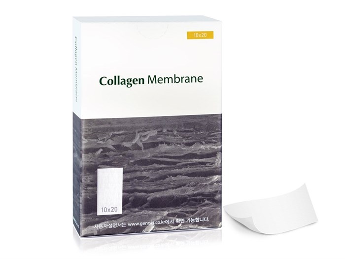 Резорбируемая мембрана 10х20 Collagen Membrane, Genoss (Ю.Корея) GCM1020 - фото 500739