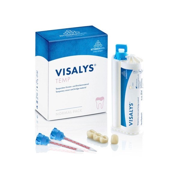 Visalys Temp Normal pack - материал для изготовления временных коронок и мостов, цвет A3.5, картридж 50 мл + 15 смесительных канюль 13790 - фото 530719
