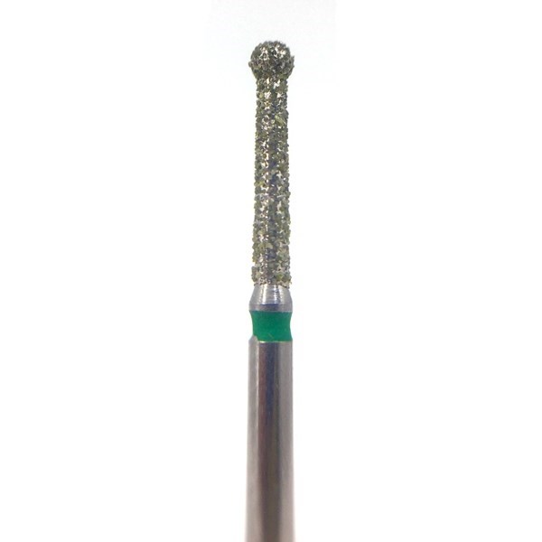 Бор алмазный 802LG FG, шаровидный с воротником (удлиненный), D=1,6 мм, зеленый 806.314.494.534.016 - фото 532638
