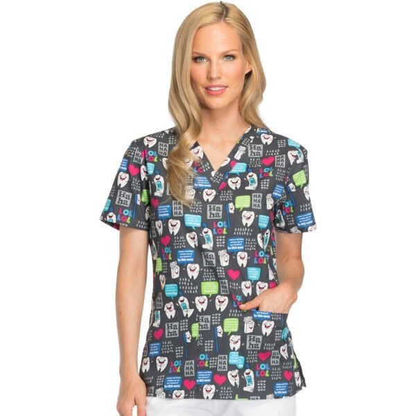 Топ женский Dickies DK704, зубы, XS DK704-HALU-XS - фото 539249