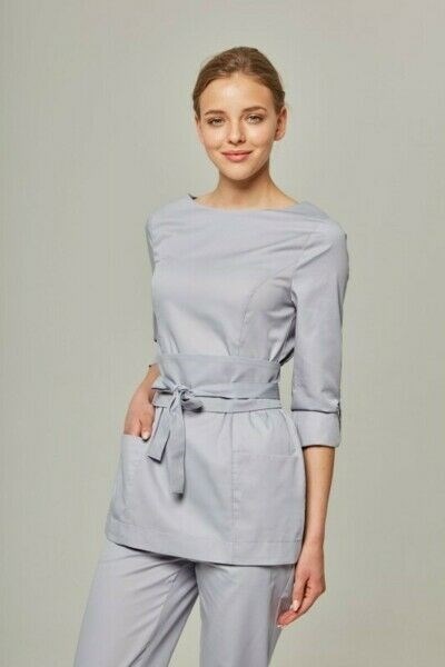 Туника женская с молнией сзади, серый, 50 DRN410-GRY-50 - фото 539370