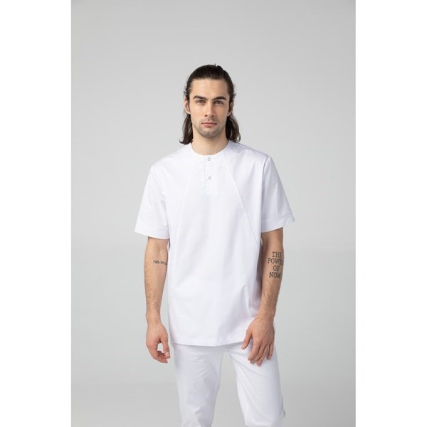 Туника мужская на 2-х кнопках, белый, 48 DRN530-WHT-48 - фото 543456
