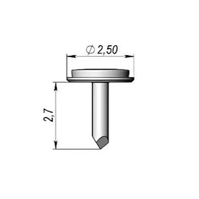 Набор безударных пинов UniFIX PIN-UNS-01.02.(L), длина 2,7 мм, 5 шт PIN-UNS-01.02 - фото 545768