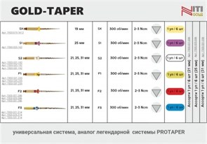 Gold-Taper S2, 25мм (6шт.) - машинный инструмент для обработки корневых каналов, Геософт 1231914108