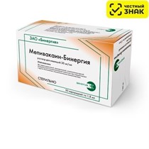 Мепивакаин-Бинергия 3%, раствор для инъекций 30мг./мл, картридж 50*1,8 мл. 1231913914
