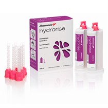 Слепочная масса А-силикон Hydrorise Monophase Normal Set для несьёмных протезов (2 картриджа по 50 мл + 6 розовых смесительных наконечников) C207006