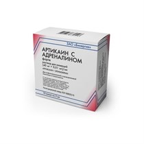 Артикаин с адреналином форте 1:100.000, №10 (ампулы 2 мл) – Анестетик, раствор для инъекций (40 мг+0,01 мг)/мл st749007
