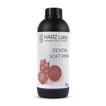 Фотополимер HARZ Labs pink soft Resin для LCD/DLP принтеров, 1 литр dentalpinksoft