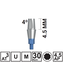 Абатмент прямой VEGA RV H4,5/GH3 мм, с винтом, арт: 18 10 50 181050