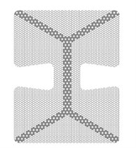 Титановая сетка (мембрана) с каркасом, 24х30х0.1 мм, шестигранная ячейка 0.36 ммHM-01-04 Титановая сетка уcиленная (шестигранник), Mr.Curette Tech, Южная Корея HM-01-04