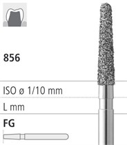 Боры стоматологические алмазные FG 856/019, черн., 1 шт. ISO код 314198544019, арт: FG235/1 CB FG235/1CB