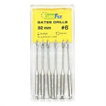 Gates Drills - дрильборы машинные, для расширения коронковой трети канала, 32 мм, размер 6, сталь, 6 шт 1844032006