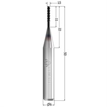 Сверло CC CoCrTi/PMMA, прямое, 1,5 мм CCNP1.5S