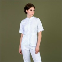 Рубашка женская на молнии TZ400, белый, 56 TZ400-WHT-56
