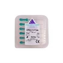 ERGOFLEX K Ni-Ti - ручные никель-титановые файлы, эргономичная ручка, 25 мм, №35, 6 шт 7543525CL