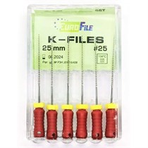 K-Files - ручные файлы, 25 мм, №25, сталь, 6 шт 1831025025-/-18301025025