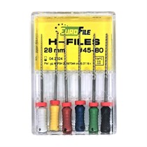 H-Files - ручные файлы, 28 мм, №45-80, сталь, 6 шт 1832028101