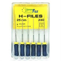 H-Files - ручные файлы, 25 мм, №30, сталь, 6 шт 1832025030-/-18302025030