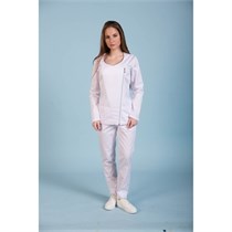 Туника женская с косой молнией, белый, 42 DRN135-WHT-42