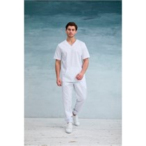 Туника мужская с накладным карманом, белый, 48 DRN920-WHT-48
