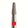 Бор алмазный SL855F.FG.015, красный, 25 шт. Форма: конус с закругленным концом SL855F.FG.015 - фото 463928