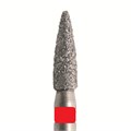 Бор алмазный 861 010 FG, красный, 5 шт. Форма: цилиндр с заостренным концом 861F.FG.010 - фото 465371