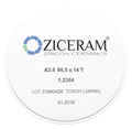 Заготовки диоксида циркония ZICERAM с оттенком А35 98,5 x14T, транслюцентные A3.598-5x14T - фото 478875