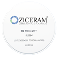 Заготовки диоксида циркония ZICERAM с оттенком В2 98,5 x20T, транслюцентные B298-5x20T - фото 478917